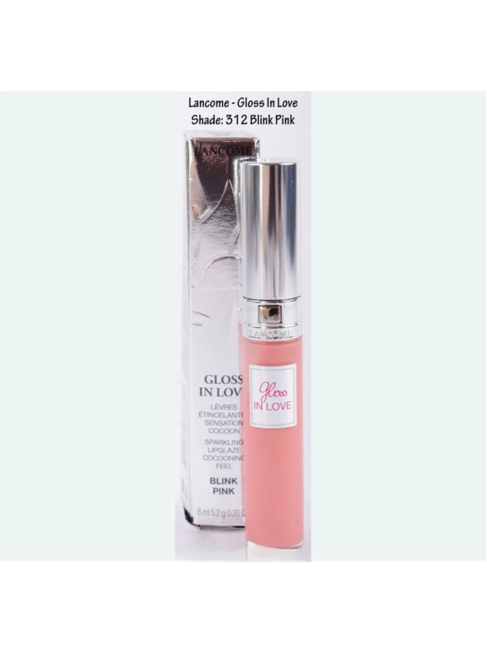 New LANCOME Blink Pink #312 Gloss In Love FULL SIZE